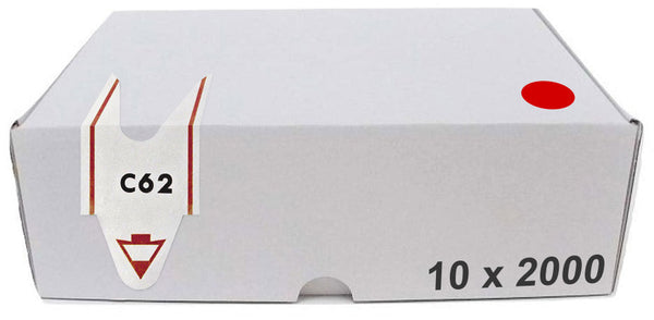 sconto Pack de 20000 Tickets pour Distributeur Automatique Lettre Escargot + 2 Chiffres Visel Rouge