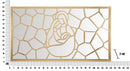 Pannello Nativity Oro Rettangolare 120x2x66 cm in Ferro MDF e Specchio Oro