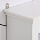 Mobiletto da Parete Salvaspazio 4 Ripiani Anta in Legno Bianco 53x14.5x50.5 cm