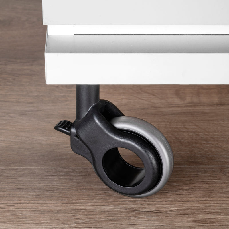 Kit 4 Ruote per Mobili Ø50 mm in Plastica e Acciaio Emuca Grigio