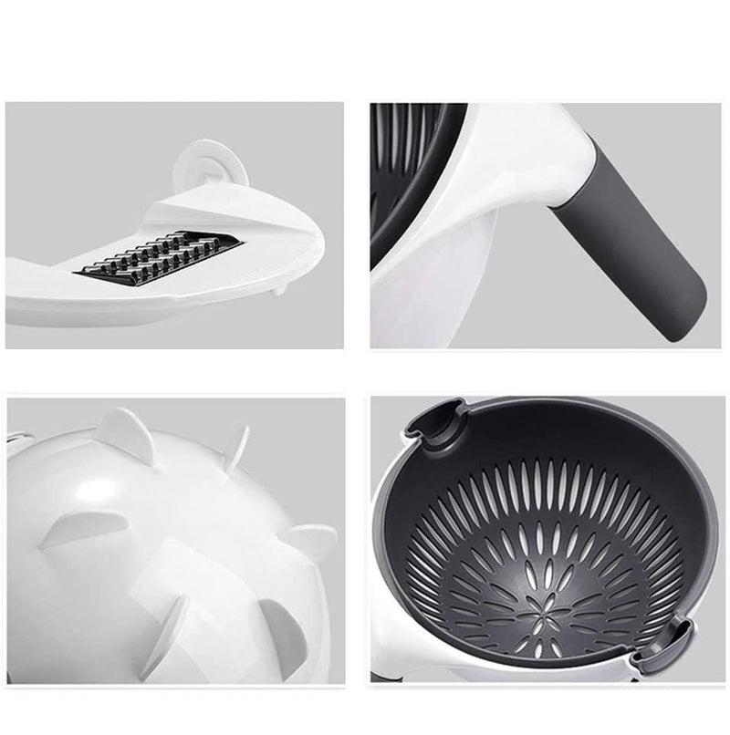 Attrezzo Taglia Scola Verdure Affettatrice Multifunzione Bianco