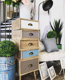 Cassettiera Colorado 40x36,5x99 h cm in Legno Multicolor