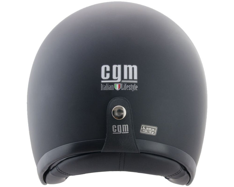 Casco Jet per Scooter Occhiale Interno CGM Vintage 133A Nero Opaco