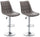 Lot de 2 Tabourets 51x60x95/115 cm en Simili Cuir Marron