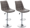 Set 2 Sgabelli 51x60x95/115 cm in Similpelle Marrone