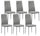 Lot de 6 Chaises 42x40x82 cm en Simili Cuir Gris