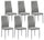 Lot de 6 Chaises 42x40x82 cm en Simili Cuir Gris