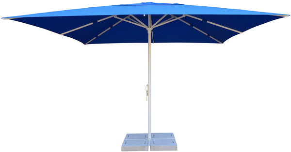 Parasol de Jardin 4x4m sur Mât Aluminium Ø60 mm Canopée en Polyester Bleu Brera online