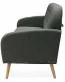 Divano 2 Posti 137x75x89 cm in Tessuto Soriani Grigio Scuro