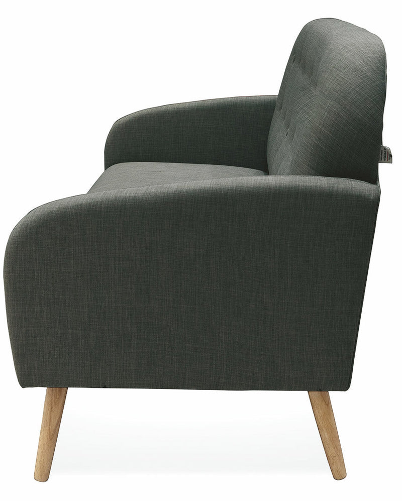 Divano 2 Posti 137x75x89 cm in Tessuto Soriani Grigio Scuro