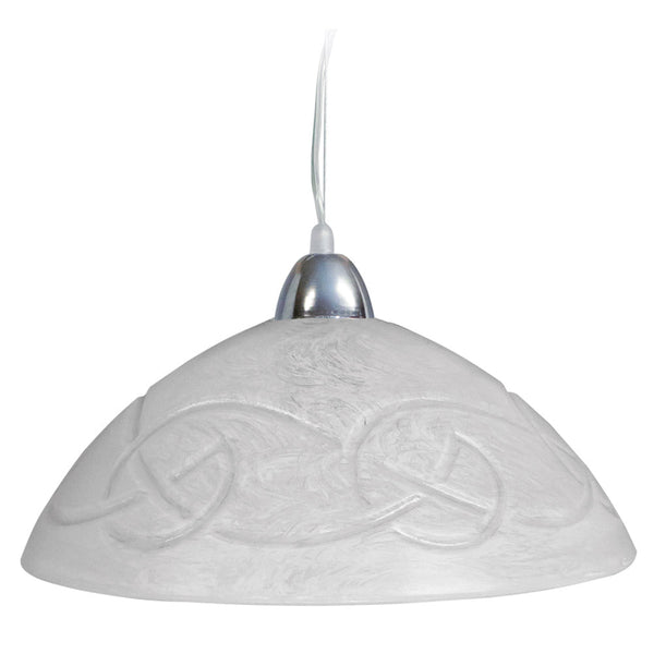 Suspension D40 1xE27 Cadre Chrome Verre Scratch Blanc E-Energy Ada online