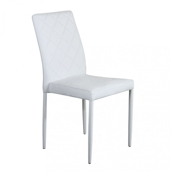 Chaise Blossom 41x50x91 h cm en similicuir blanc acquista
