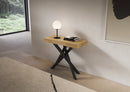 Consolle Allungabile 90-196x40x77 cm Saki Small Premium Quercia Natura Gambe Antracite 