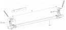 Tenda da Sole Barra Quadra 2x2,5m Tessuto in Poliestere Grigio Cenere