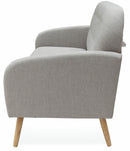 Divano 2 Posti 137x75x89 cm in Tessuto Soriani Grigio Chiaro