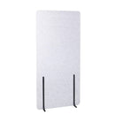 Pannello Fonoassorbente da Pavimento 100x200 cm Coppia di Piedini Neri Finitura Grigio    