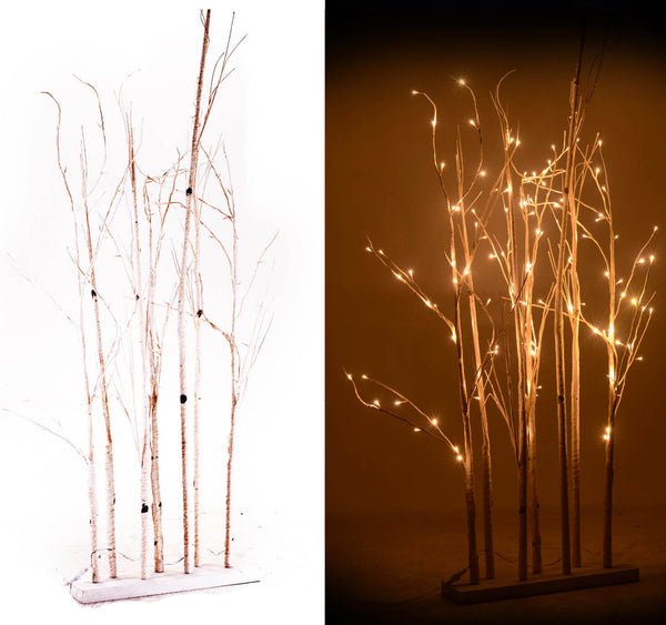 prezzo Sapin de Noël Lumineux en Bois H180cm Adami Bouleau Blanc