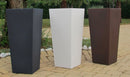 Vaso 34x86 cm in Resina Arkema Quadro 86 Bianco