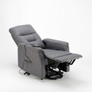 Poltrona Alzapersona Elettrica 1 Motore 77x79x115 cmin Tessuto Grigio Scuro