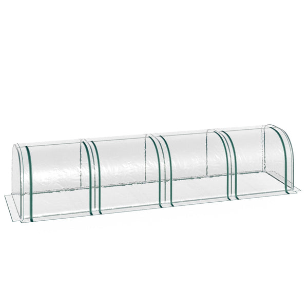 prezzo Serre de jardin tunnel 395x100x80 cm Anti UV en acier et PVC transparent