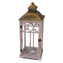 Set 3 Lanterne in Legno in Metallo naturale quadro