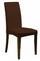 Lot de 2 housses de chaise extensibles avec dossier en polyester marron