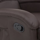Poltrona Relax Reclinabile 74,5x89/159x100/83,5 h cm in Similpelle Marrone