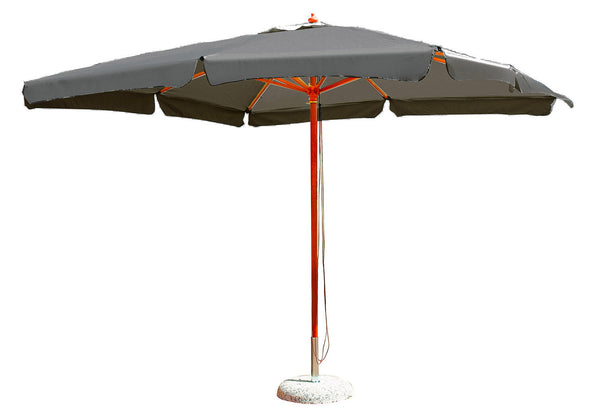 acquista Ombrellone da Giardino 3x4m Palo Ø48 mm in Legno e Poliestere Grigio