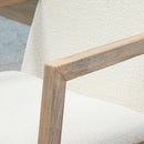 Poltrona Relax a Dondolo 60x81x71 cm Struttura in Legno di Caucciù Crema   