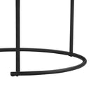 Set 2 Tavolini Bassi Sovrapponibili in Ferro Nero