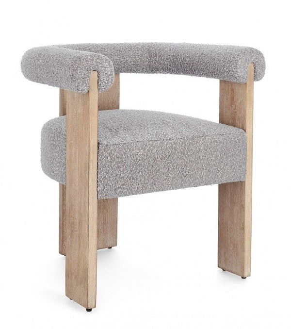 Chaise Agape 70x60x71 cm en Bouclè Naturel/Gris sconto
