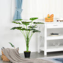 Pianta Artificiale Monstera H85 cm con Vaso Verde