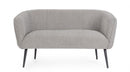 Divano 2 Posti 126x70x68h cm Avril Grigio Bouclè
