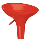 Sgabello Cucina Regolabile in Acciaio e ABS Seduta Girevole Rosso Casa Bar