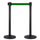 2 Tringles à Rideaux 3 mètres en Métal Noir Mat Ø36x101 cm Ruban Vert
