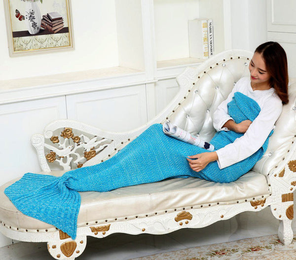 Couverture Acrylique 180x100 cm Queue de Sirène Céleste sconto