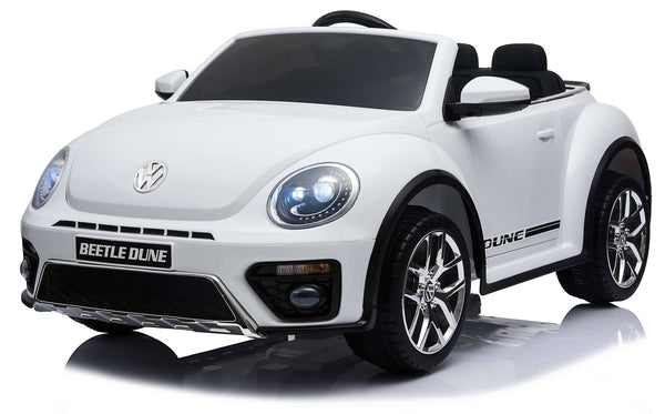 Voiture électrique pour enfants 12V avec permis Volkswagen Beetle Blanc sconto