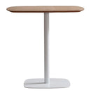 Tavolino da Giardino 37x47xH101 cm in Metallo Barry Top Finitura Rovere