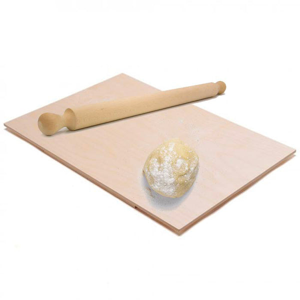 Asse Per Impastare Spianatoia In Legno Con Mattarello Pasta Pizza 50x30 cm sconto