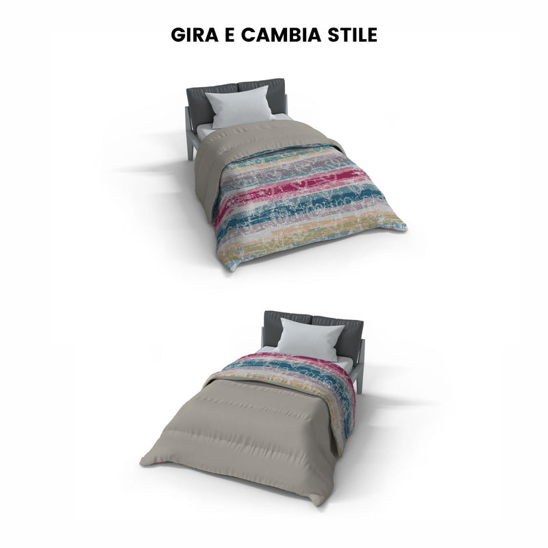 Trapunta Invernale Stampata in Microfibra 300gr Doubre Face Love Lines Varie Misure