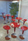 Table de Bar en Abs Rouge avec Vérin à Gaz Tosini HC 170R
