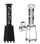 Stufa da Esterno Fungo a Bioetanolo 8 kW in Acciaio Vannini Gaia Grigia