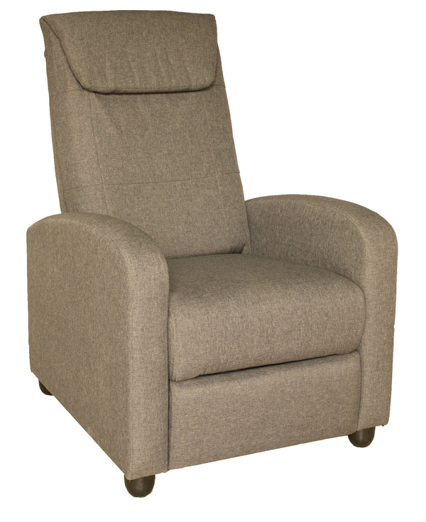 Fauteuil relax inclinable manuel 75x65x101 cm en tissu beige online
