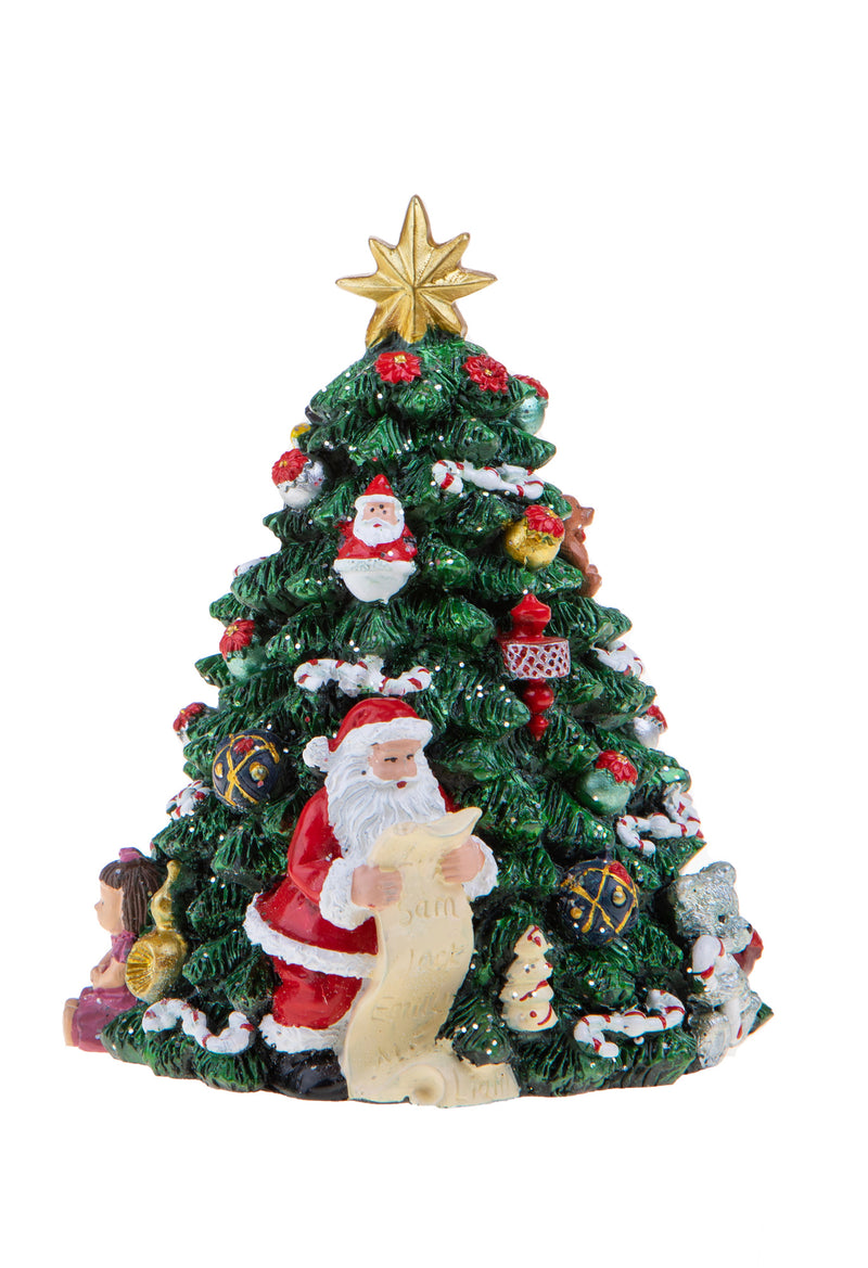 Albero di Natale con musica e movimento 16,5 cm in Resina