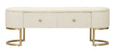 Panca con Cassetti Sharon 120x40x43 cm in Pino e MDF e Metallo e Plastica      