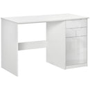Scrivania da Ufficio 120x60x76 cm con Cassetti in Legno Bianco