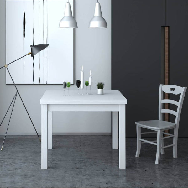 acquista Table extensible 90/180x90 cm Firenze frêne blanc