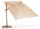 Parasol de jardin décentralisé 3x4m en aluminium et polyester Tortora Senso