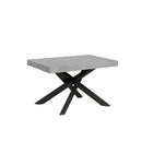 Tavolo Allungabile 140-400x90x77 cm Volantis Cemento Telaio Antracite  