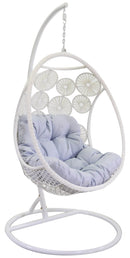 Amaca Dondolina da Giardino 116x100x200 cm Clinton Bianco